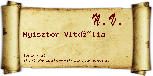Nyisztor Vitália névjegykártya